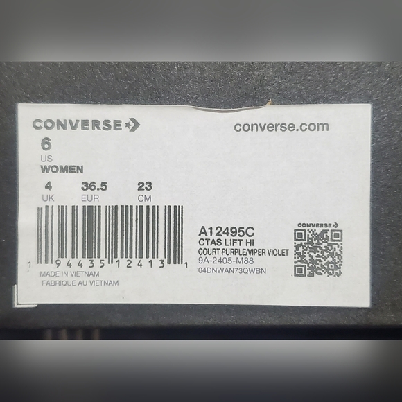 Converse Chuck Taylor All Star Lift Hi, New In Box! Womens 6 - Picture 13 of 14